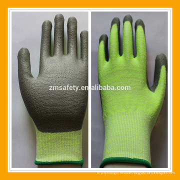 Graue PU beschichtete Anti-Cutting Handschuhe der Stufe 5